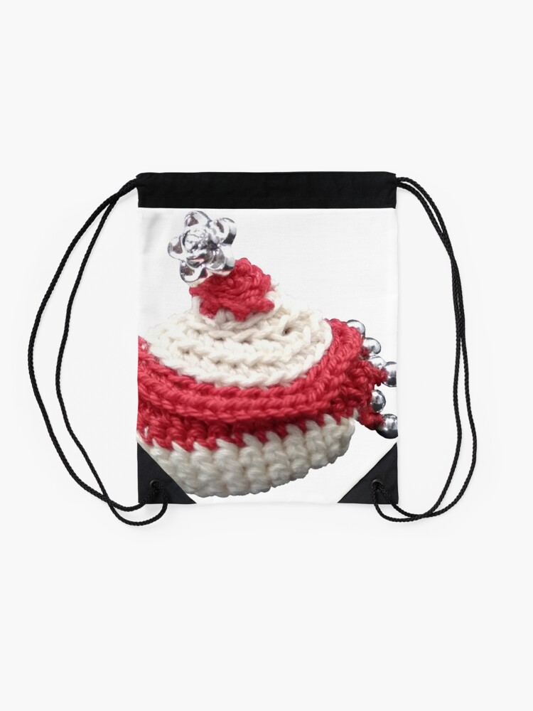 Sac à cordon ''Création en crochet, mini panière à perles, Vata' : autre vue