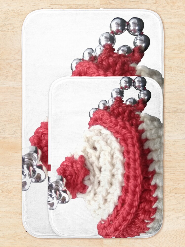 Tapis de bain ''Création en crochet, mini panière à perles, Vata' : autre vue