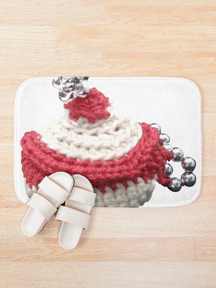 Tapis de bain ''Création en crochet, mini panière à perles, Vata' : autre vue