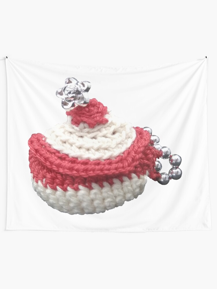 Tentures ''Création en crochet, mini panière à perles, Vata' : autre vue
