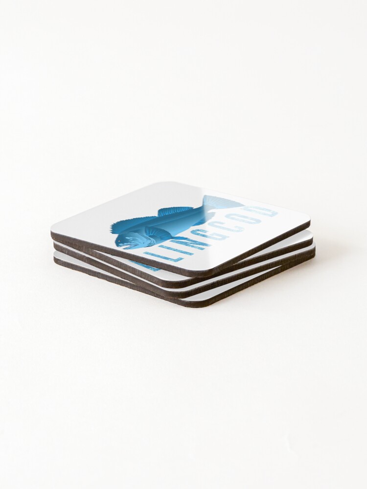 Thumbnail 4 of 5, Coasters (Set of 4), Blue Lingcod designed and sold by WorldEngine.