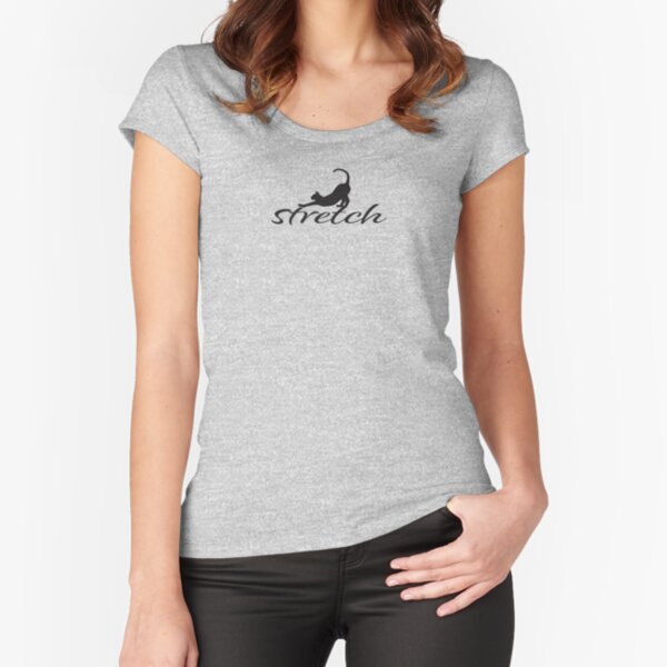 Stretching Cat / Light Garment Fitted Scoop T-Shirt
