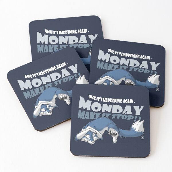 Item preview, Monday - Make it stop! (blue) designed and sold by The Art of TaniDaReal.