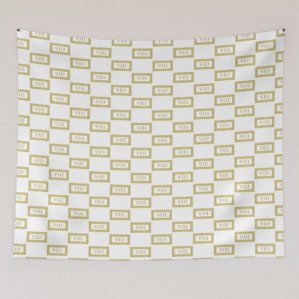 Item preview, Roman Numeral VIII with Golden Meander Pattern | Number 8  designed and sold by piordesign.