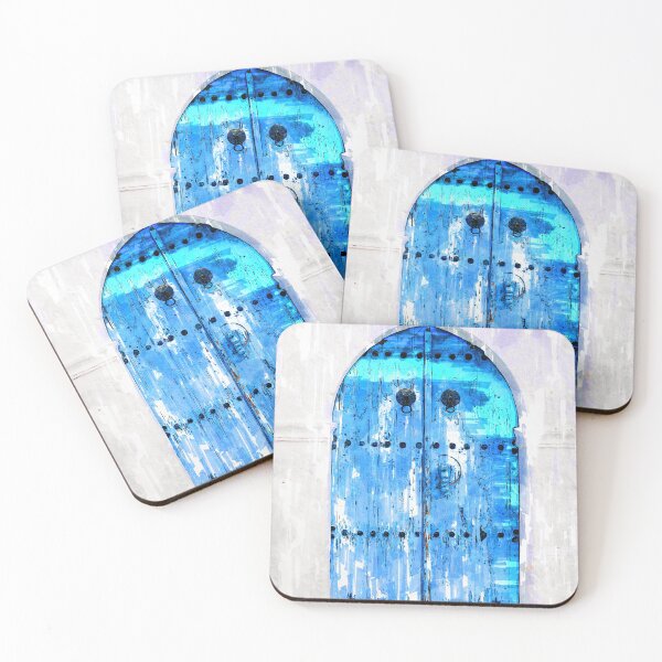 Item preview, Old Wooden Door Painted Blue designed and sold by ColortrixArt.