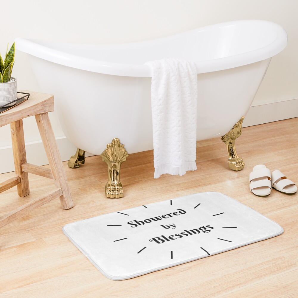 SHOWERED BY BLESSINGS Bath Mat