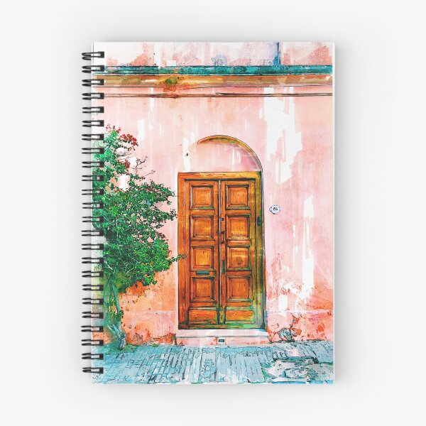 Item preview, Old Wooden Door Pink Wall  designed and sold by ColortrixArt.