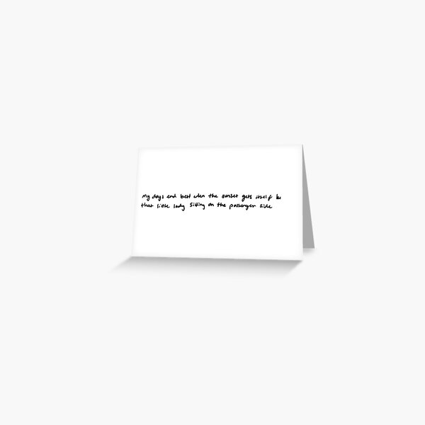 Arabella Lyrics Arctic Monkeys Greeting Card By Alexabay Redbubble