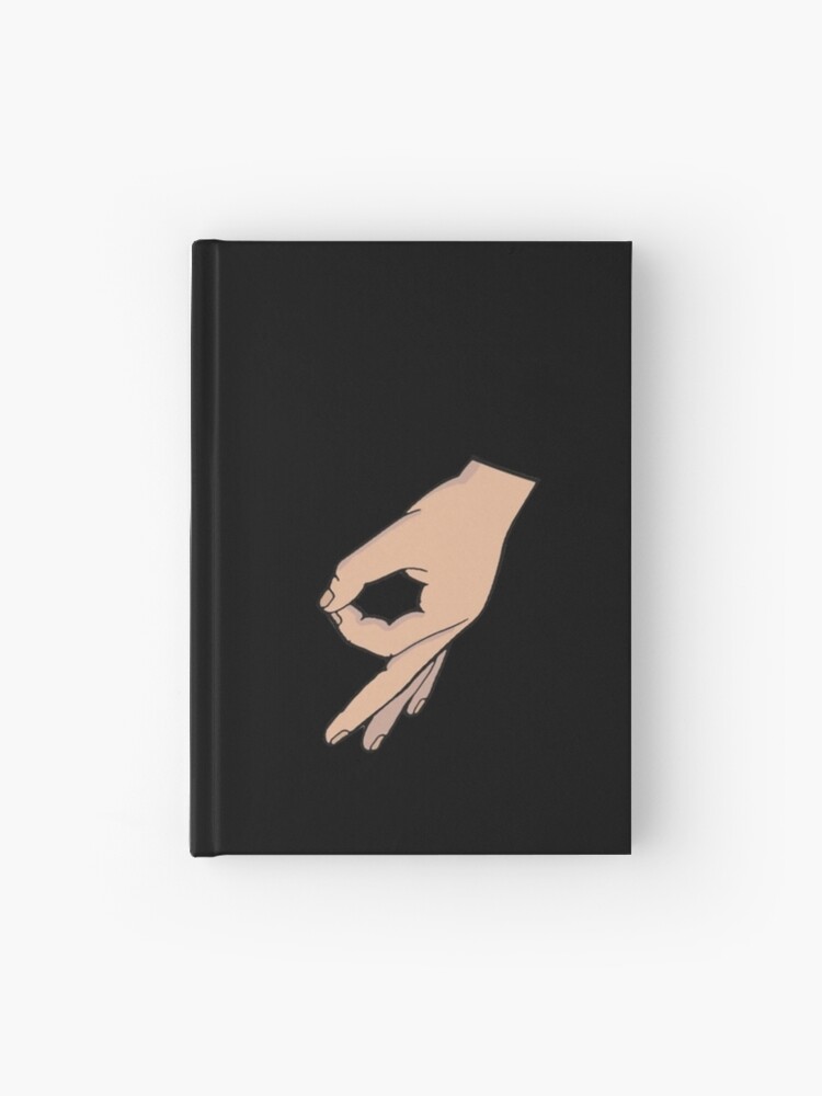 Circle Game Hand Funny Gotcha Meme Made You Look Hardcover Journal By Draculaura09 Redbubble