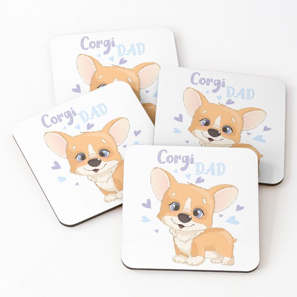 Item preview, Cute cartoon corgi puppy. Corgi Dad. Funny cartoon dog gift for daddy. designed and sold by IamCorgeous.