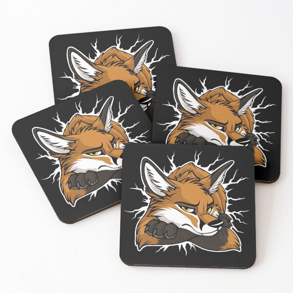 Item preview, STUCK Red Fox / Fuchs (white cracks) designed and sold by The Art of TaniDaReal.