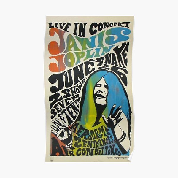 Janis Joplin Concert Poster Poster