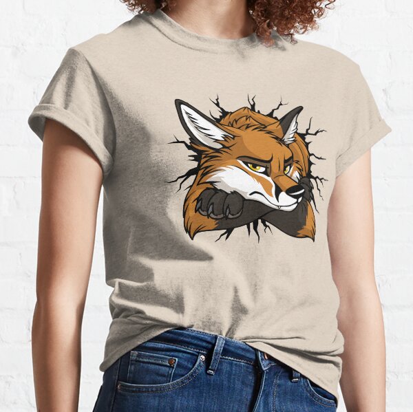 STUCK Red Fox / Fuchs (black cracks) Classic T-Shirt