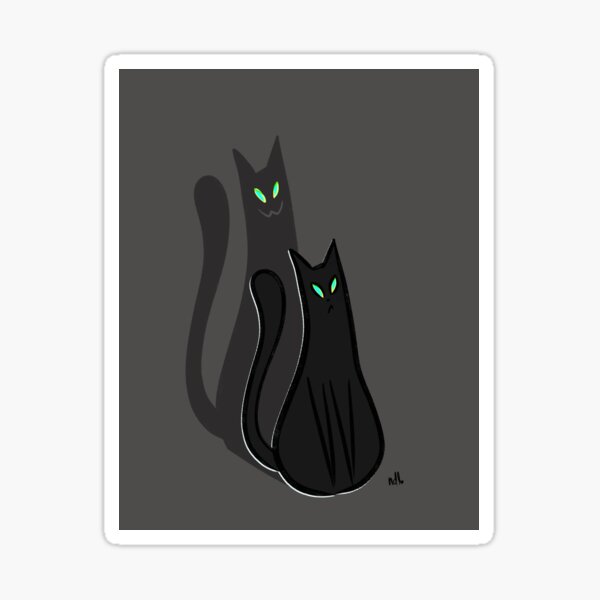 Black Cat's Shadow Sticker