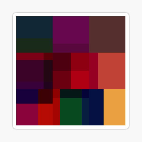 Jewel tones abstract geometric I Sticker