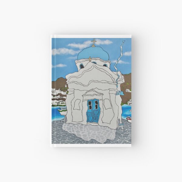 Mykonos Church Hardcover Journal