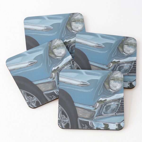 Item preview, Classic Car Chevy Nomad in Blue designed and sold by amyvangaasbeck.