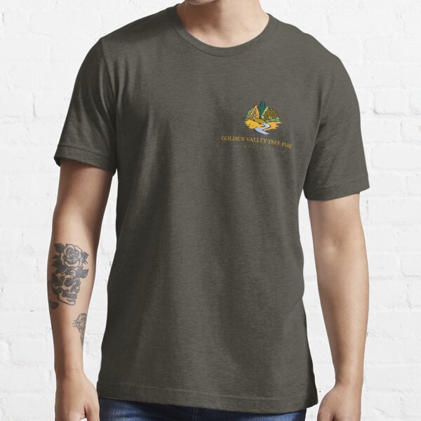 Golden Valley Tree Park - T Shirt - Small Logo - Yellow Text  Essential T-Shirt