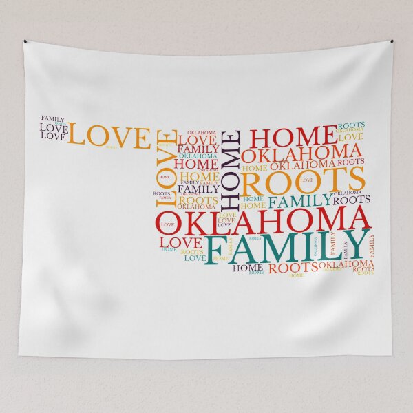 Item preview, Oklahoma Home, Love, Roots and Family Map designed and sold by marosharaf.