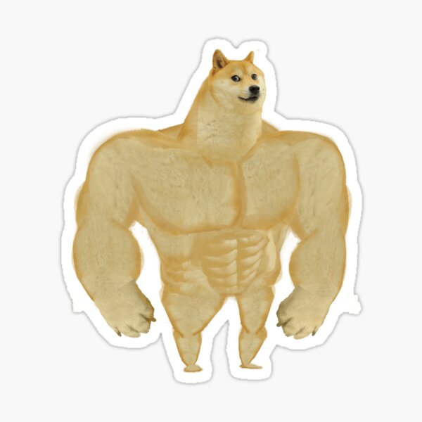 Swole Doge/ King Doge Sticker Sticker