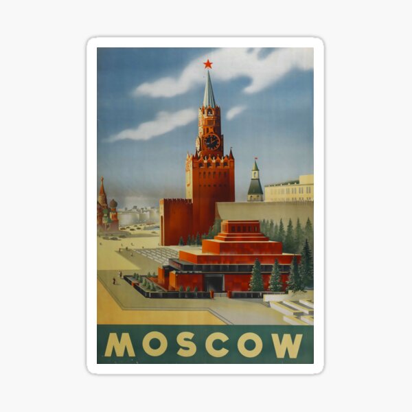 Artikel-Vorschau von Moscow vintage travel poster, designt und verkauft von stickart-marek.