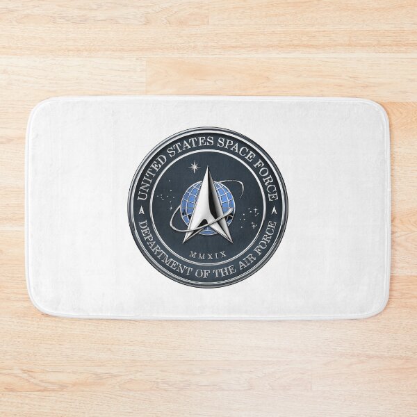 Item preview, United States Space Force - USSF Seal over White Leather designed and sold by Serge Averbukh Art Studio.