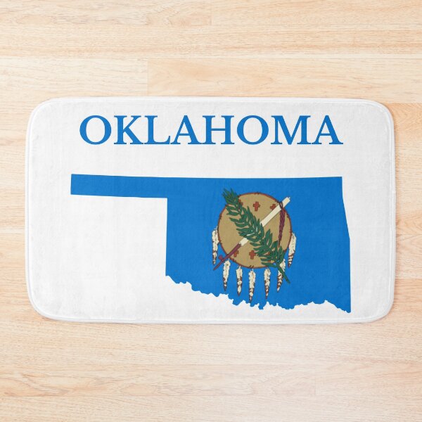 Item preview, Oklahoma map flag designed and sold by marosharaf.