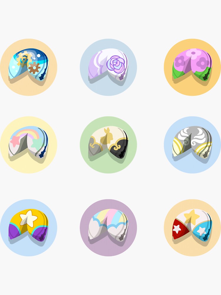 "AC Pocket Camp Fortune Cookies" Sticker by brookedesigns Redbubble