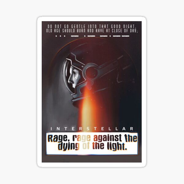 Interstellar poster poetry Sticker