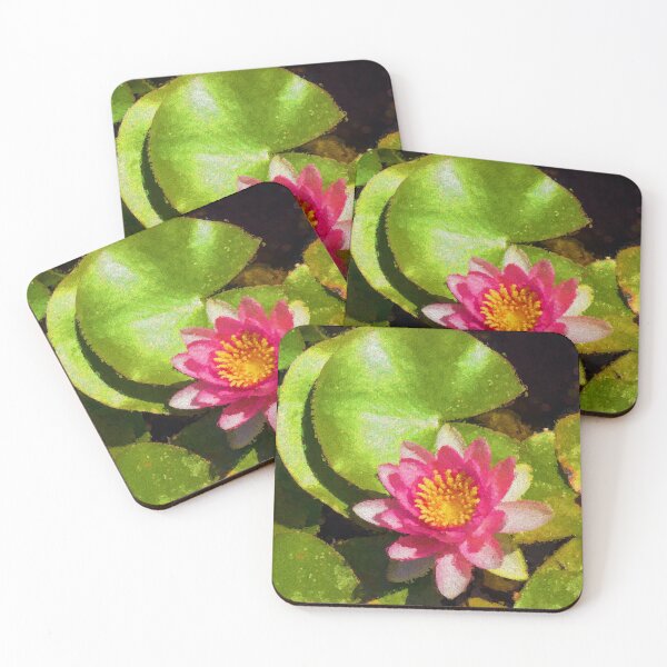 Item preview, Pretty in Pink - a Waterlily Impression - Vertical designed and sold by Georgia Mizuleva.