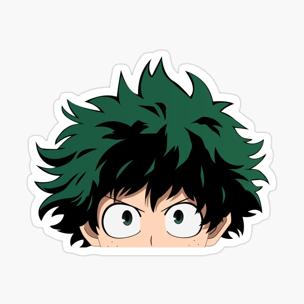 izuku midoriya peeker deku my hero academia metal print by raven cw redbubble redbubble