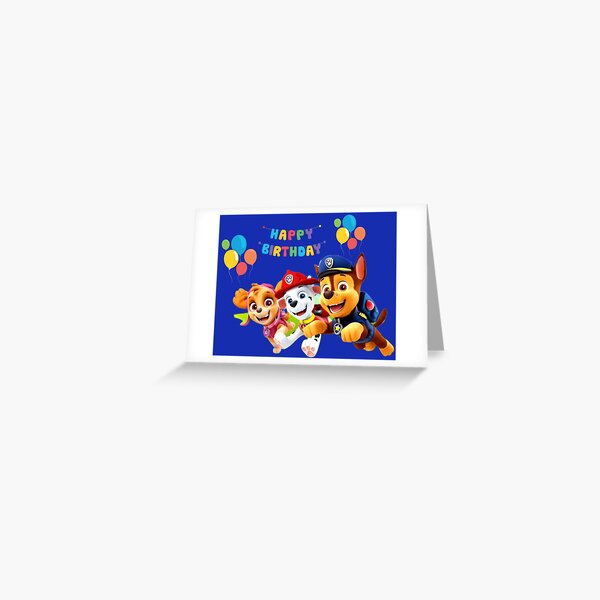 Paw Patrol Happy birthday Greeting Card