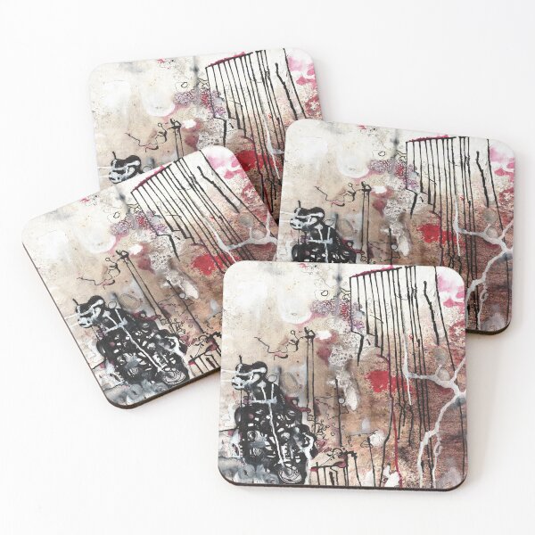 Item preview, Mixed Media - Original abstract fine artwork - acrylic painting, sumi ink, chalk, marker artwork designed and sold by smooshfaceutd.