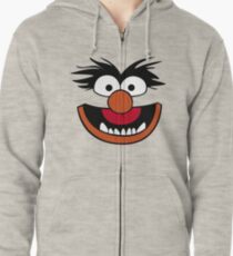 Animal Muppet (Orange Lips&Nose) Zipped Hoodie