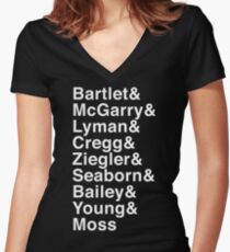 POTUS & STAFF Women's Fitted V-Neck T-Shirt