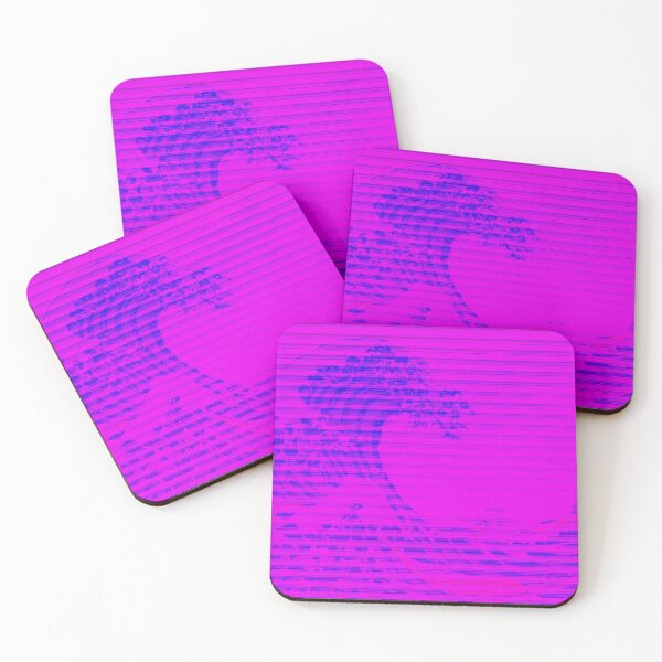 Item preview, Vaporwave Great Wave Of Kanagawa - Bright Neon Pink designed and sold by Dator-Abstracts.