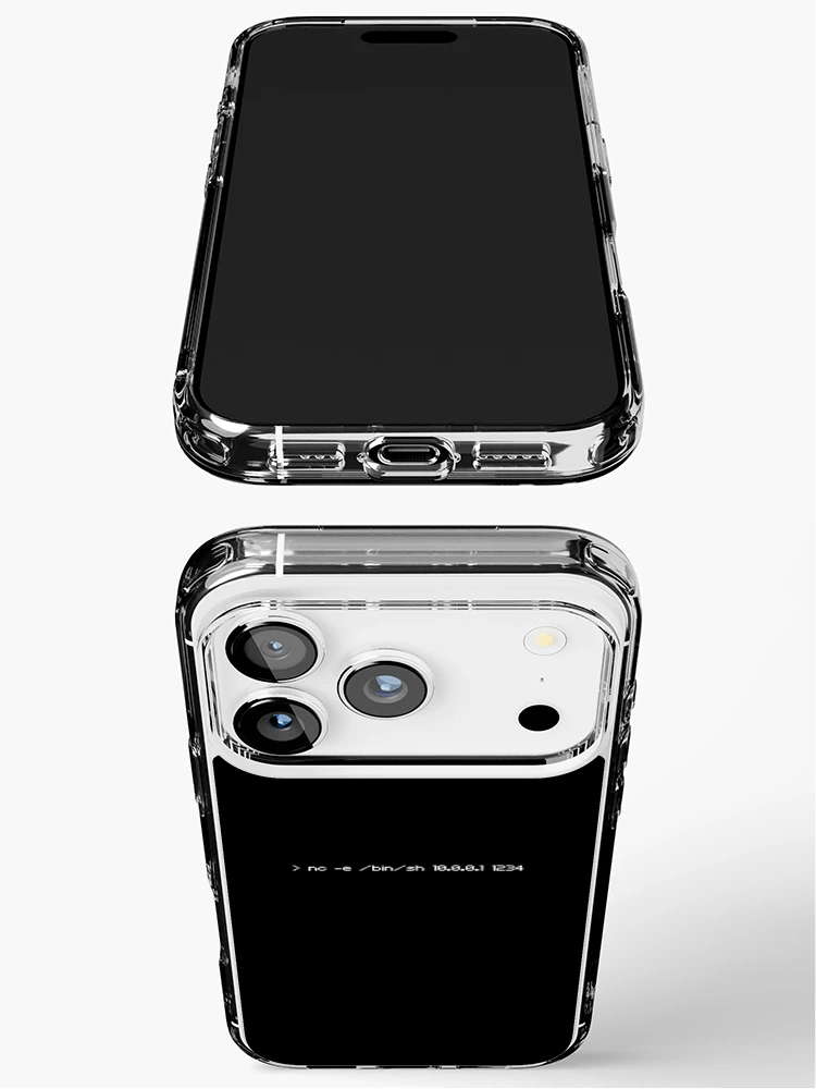 Thumbnail 3 of 5, iPhone Case, Command-Line Netcat Reverse Shell Pixel Art Command designed and sold by AwkwardPinecone.