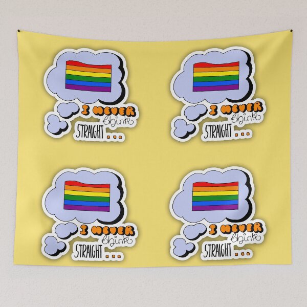 Item preview, LGBTQ+ Pride Flag Pun designed and sold by rosydesigns.