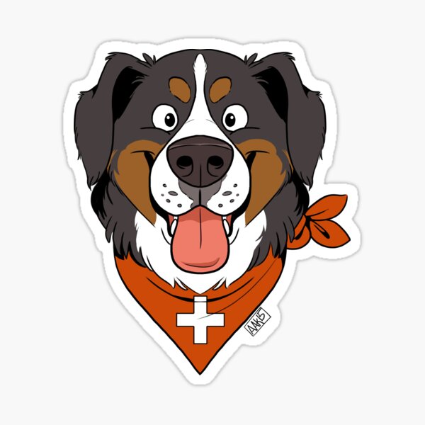 Fluffy Berner Sticker