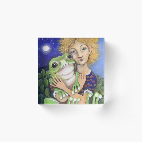 frog and a girl Acrylic Block
