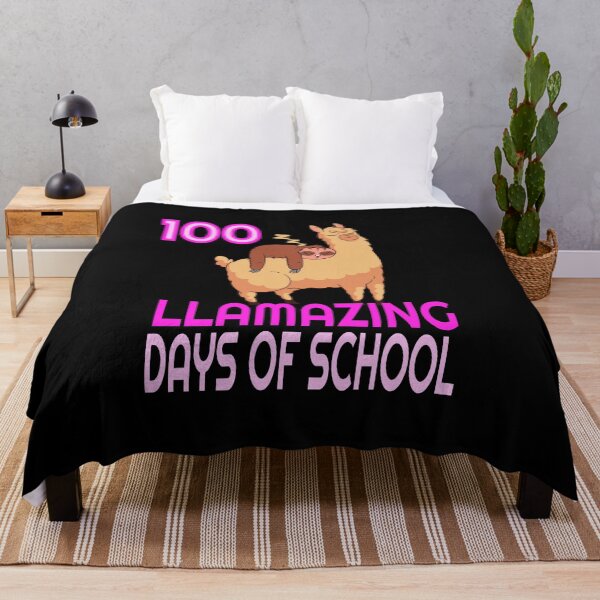 Item preview, 100 Llamazing Days Of School - Sloth Riding Llama print designed and sold by RedmonsDesigns.