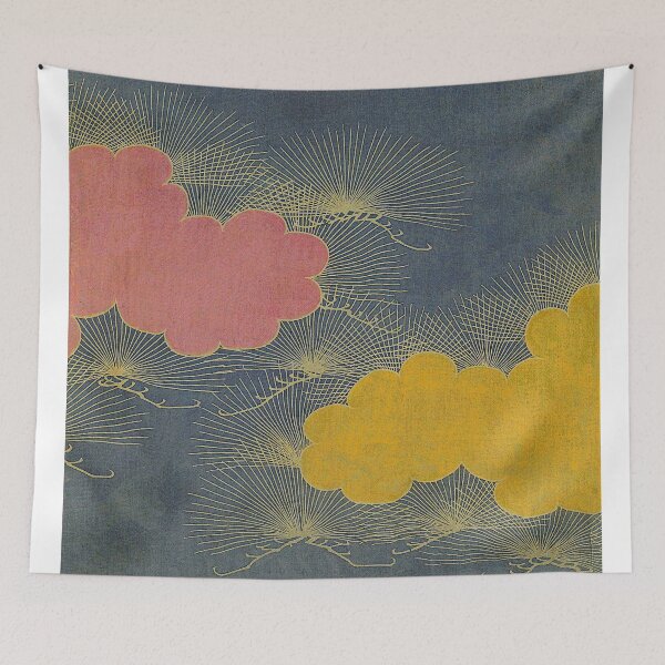 Item preview, Japanese Textile Flowers and Clouds designed and sold by Rantan1618.