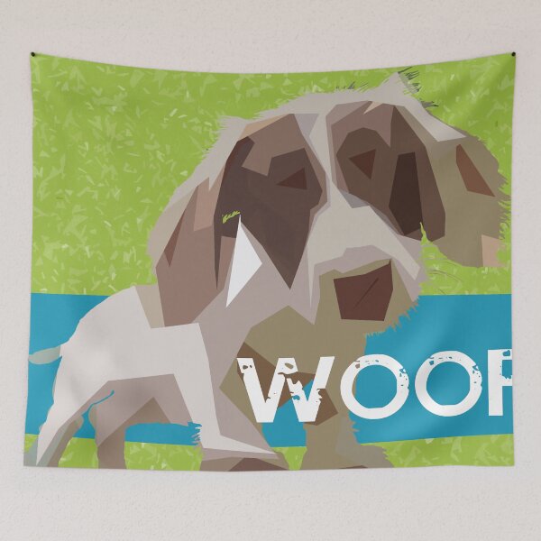 Aperçu de l'œuvre WOOFER - Chien Chiot Teckel Géométrique créée et vendue par CanisPicta.