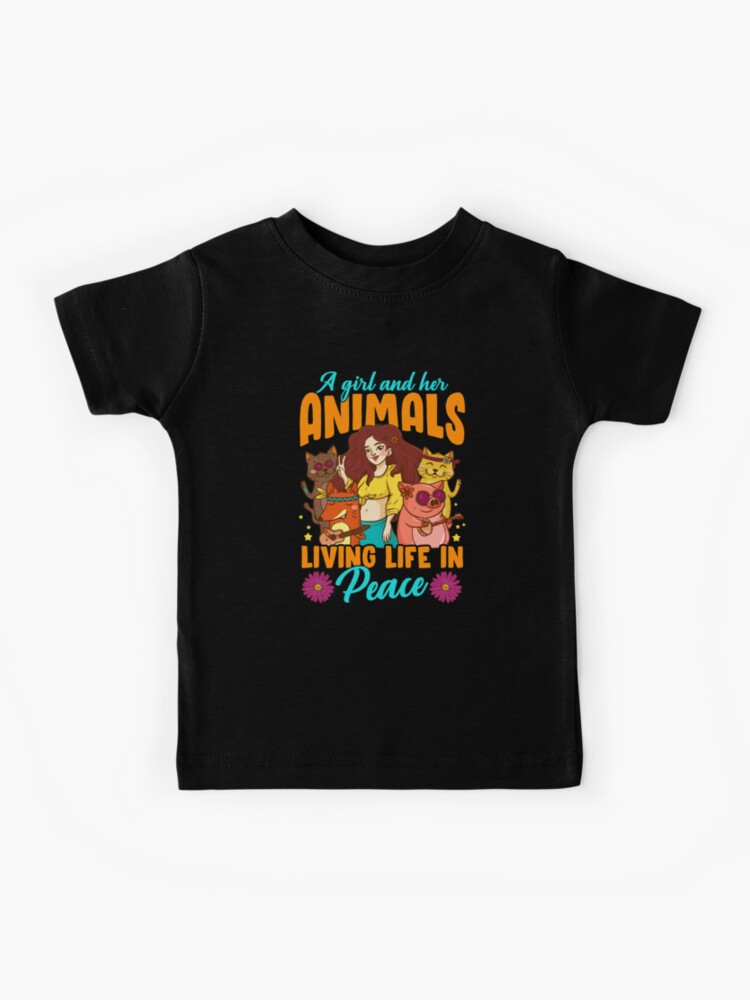 a girl and her animals t shirt