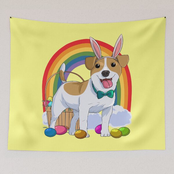 Item preview, Jack Russell Terrier Bunny Happy Easter Day designed and sold by Nosek1ng.