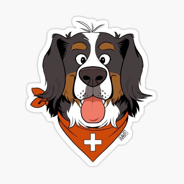 Scruffy Berner Sticker