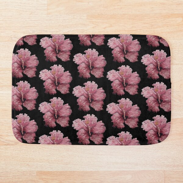 Red Hibiscus Bath Mat