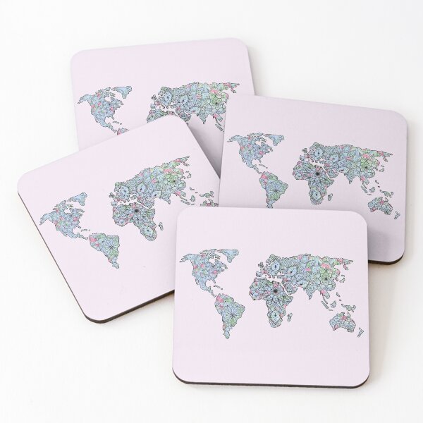 Item preview, Colourful World Map Mandala Design designed and sold by Courtnemh.