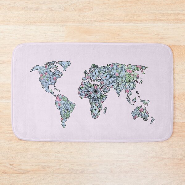 Item preview, Colourful World Map Mandala Design designed and sold by Courtnemh.