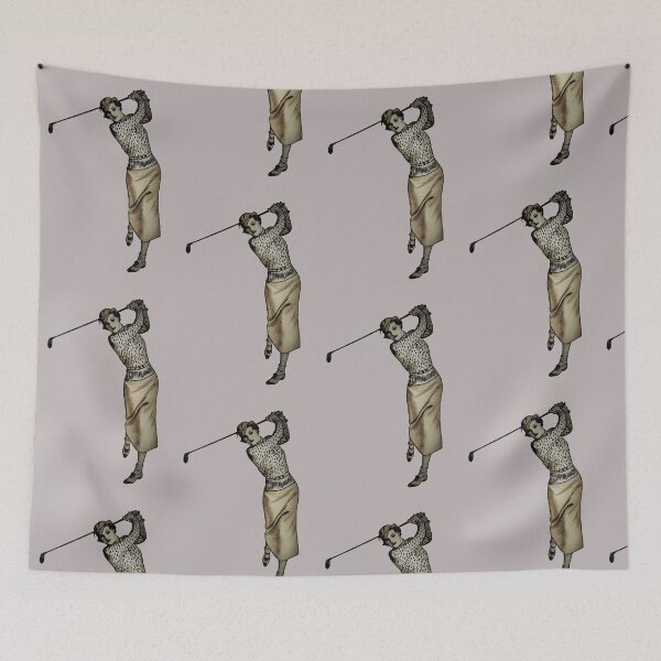 Item preview, Vintage Woman Golfer Swinging the Golf Club designed and sold by urmaddad.